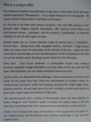 Апартаменты Apartments Renaissance Old town Будва Апартаменты с видом на море-8